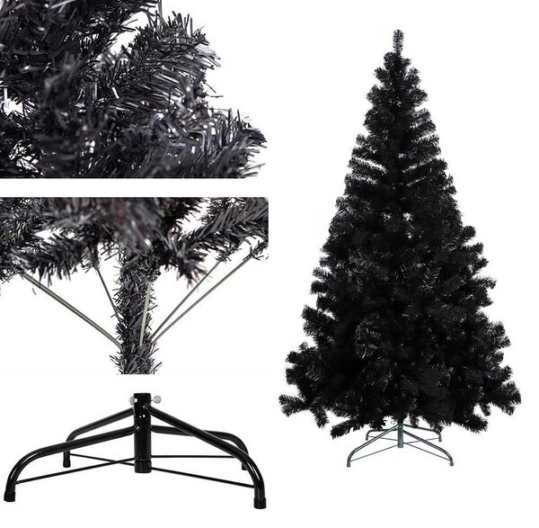 Timeless Christmas Fekete műfenyő, 180cm 708ág (HOP1001583)