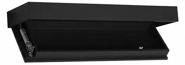 Floatshelf™ Falra Szerelhető Titkos Rekeszes Polc (53 X 17,5 X 5 Cm), Fekete