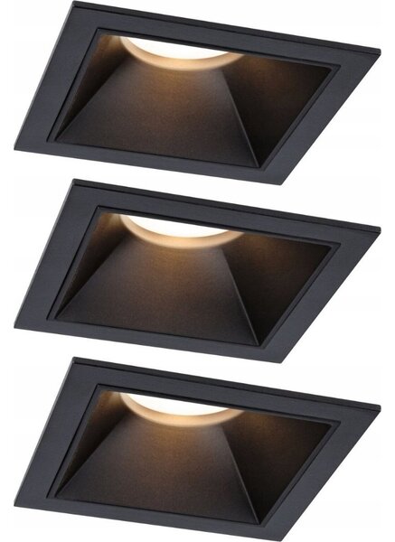 Paulmann Cole LED-es beépíthető lámpa 3 részes készlet LED 18 W Fekete (93125)