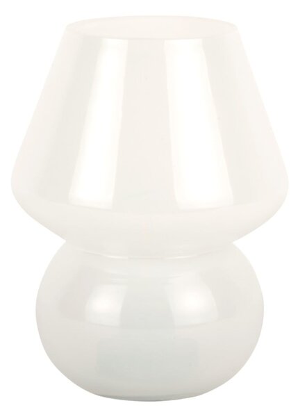 Fehér LED asztali lámpa üveg búrával (magasság 20 cm) Vintage – Leitmotiv