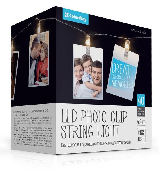 ColorWay LED szalag fotó tartóval 4.2m (CW-LCP-40L42BU)