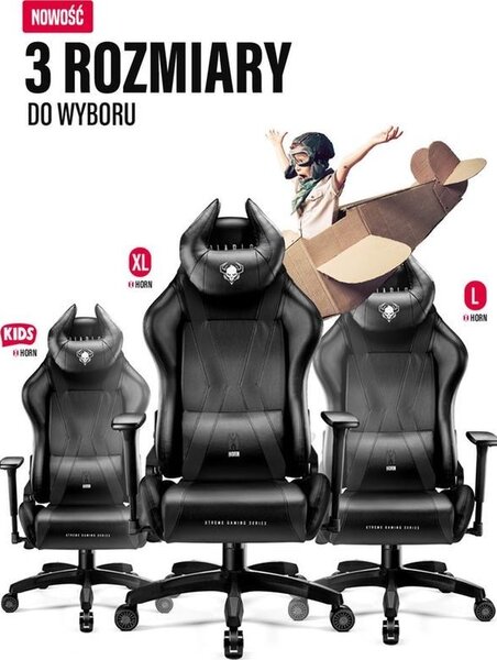 Diablo Chairs X-Horn 2.0 Normal Size fekete gamer szék