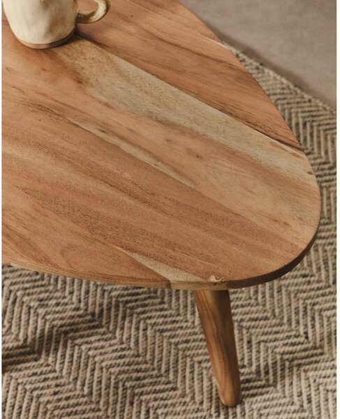 Natúr színű akácfa dohányzóasztal 60x110,5 cm Duvani – Kave Home