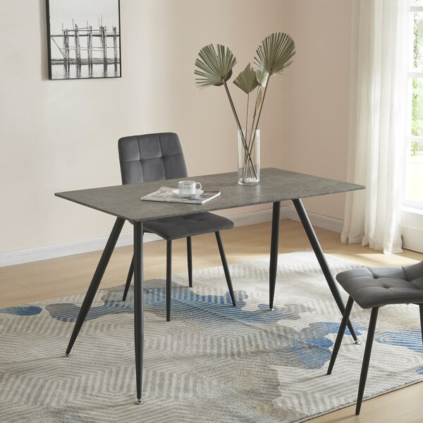 Étkezőasztal Fitjar 6 személyes 140x80 cm beton-hatású