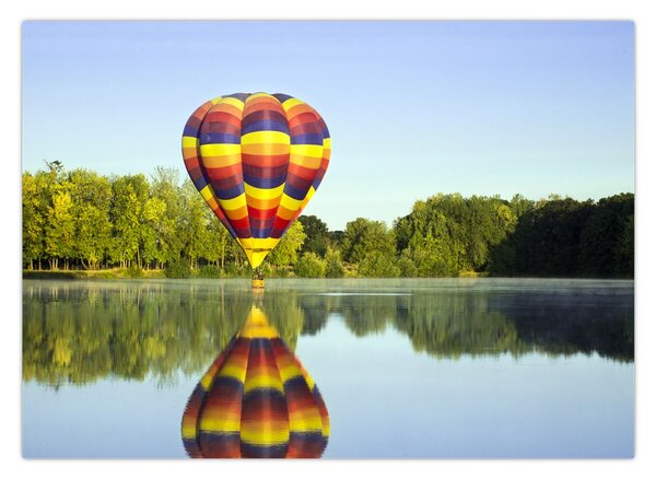 Hőlégballon a tónál képe (70x50 cm)