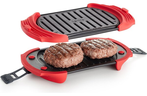 LÉKUÉ Microwave Grill mikrohullámú grillsütőlap szürke LK888243