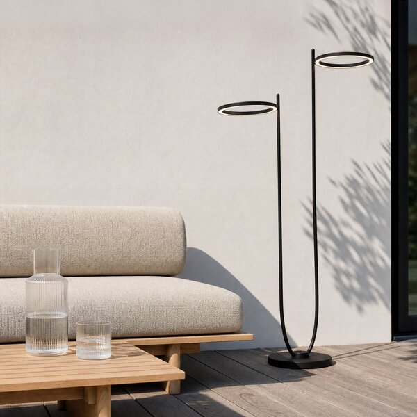 Kültéri Lámpa Lucande, Sylvara, dimmable, Fekete, Fém, Dizájn