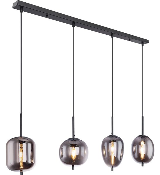 GLOBO 15345 4 BLACKY több ágú függeszték lámpa, E14
