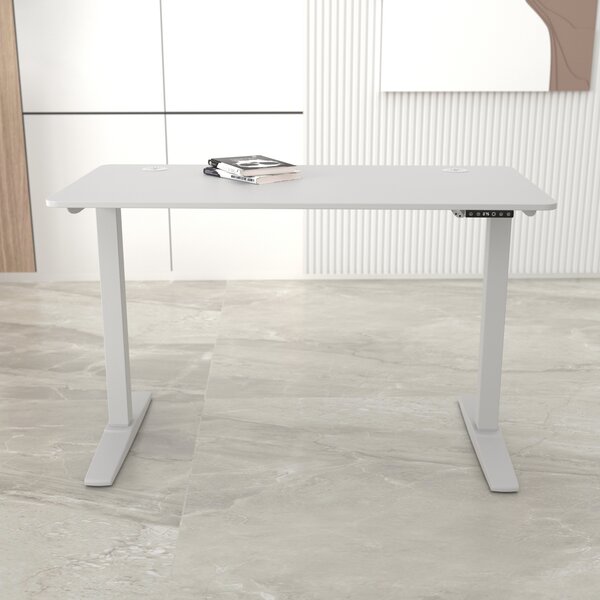 Állítható magasságú asztal Kento 120x60cm fehér