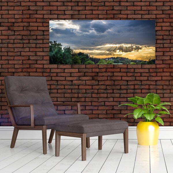 Tájkép sugarakkal (120x50 cm)