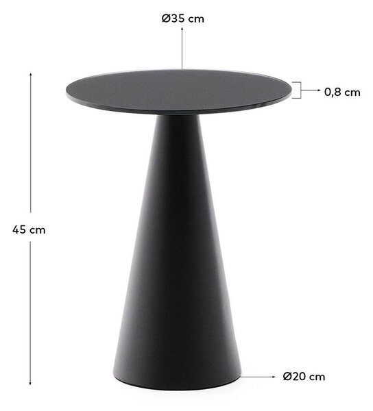 Kerek tárolóasztal üveg asztallappal ø 35 cm Wilshire – Kave Home