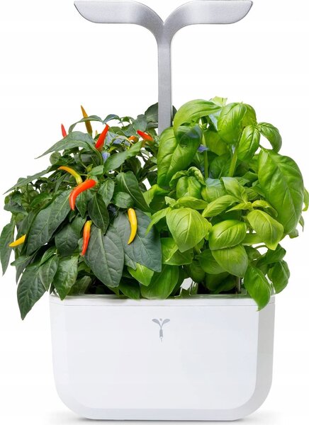 IGET Véritable Exky SMART - Automatický květináč s regulací osvětlení, bílá + 2 bylinkové náplně