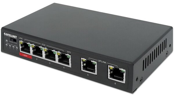 Intellinet 561686 hálózati kapcsoló Fast Ethernet (10/100) Ethernet-áramellátás (PoE) támogatása Fekete
