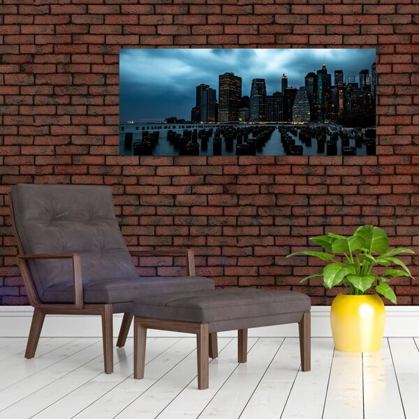 Kép - Kilátás a New York-i felhőkarcolókra (120x50 cm)