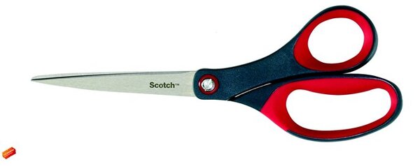 3M Scotch 21cm Precíziós Olló - Piros/Fekete