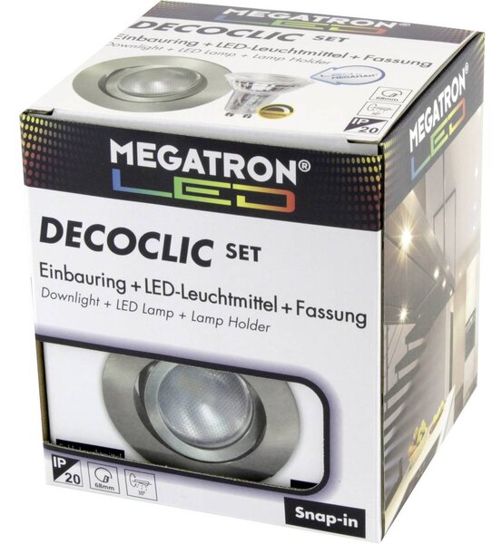 Megatron Beépíthető lámpa LED GU10, GU5.3 5.5 W Vas (matt) (MT75404)