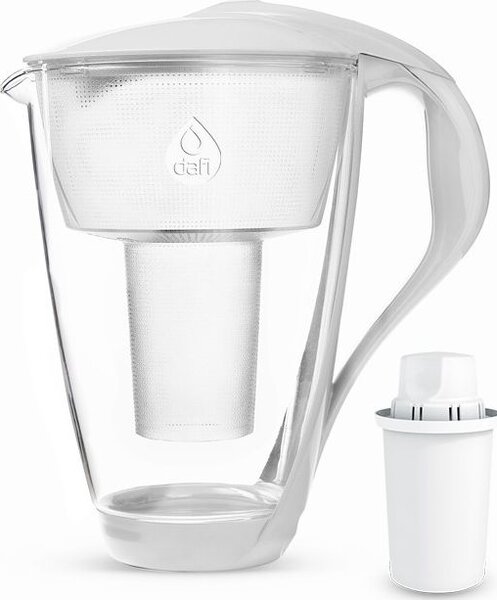 Dafi Crystal LED 2l üveg víztisztító kancsó fehér + Classic szűrő