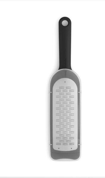 BRABANTIA Tasty+ Slice & Dice szeletelő reszelő. védőfedéllel. csúszásgátló talp. akasztóval. műanyag. r.m. acél. sötétszürke - 121661