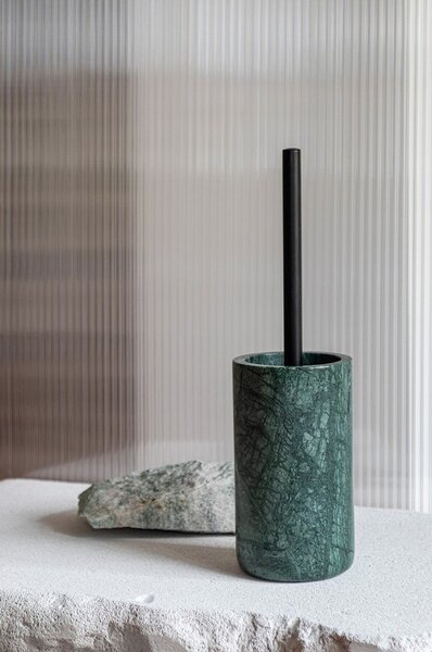 Sötétzöld márvány WC-kefe Marble – Mette Ditmer Denmark