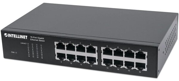 Intellinet 561068 hálózati kapcsoló Beállítást nem igénylő (unmanaged) L2 Gigabit Ethernet (10/100/1000) 1U Fekete