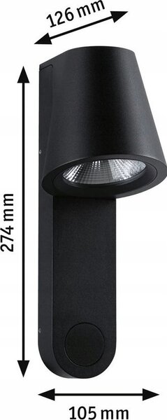 Paulmann Caissa 94862 LED-es kültéri fali lámpa LED 9 W Antracit