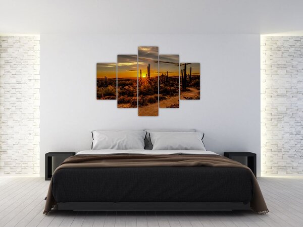 Kép - A nap vége az arizonai sivatagban (150x105 cm)