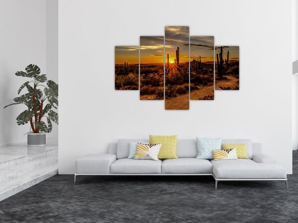 Kép - A nap vége az arizonai sivatagban (150x105 cm)