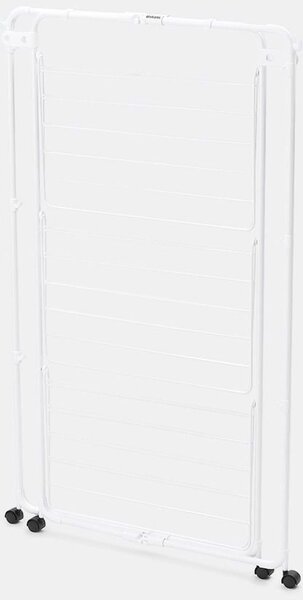 Brabantia HangOn Tower Drying Rack 3 szintes ruhaszárító torony kerekekkel, 23m szárítási hossz, 25kg teherbírás, összecsukható, acél, fehér - 306303