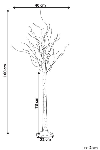 Kültéri dekoráció LED LAPPI 160 cm Karácsonyfa Fehér