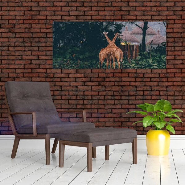 Két zsiráf képe (120x50 cm)