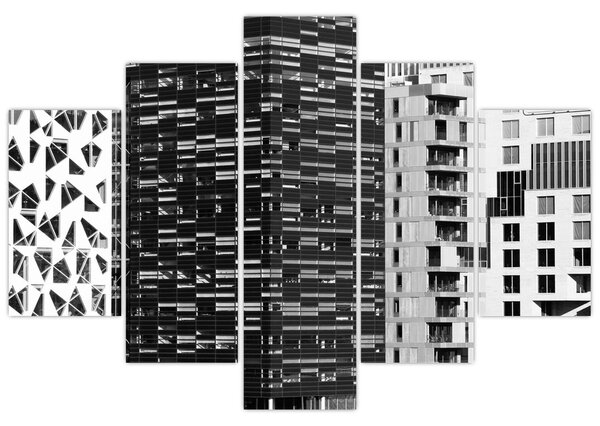 Fekete-fehér építészet képe (150x105 cm)