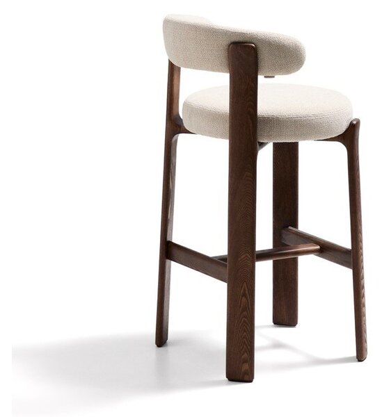 Bézs-sötét natúr színű kőrisfa bárszék (ülésmagasság 75 cm) Granite – Kave Home