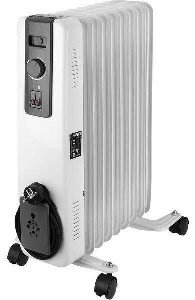 NEO Tools 90-152 Olajradiátor, 9 Bordás, 2 Fokozatú, 1200/2000W