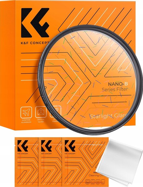 K&F Concept színes csillagszűrő, effekt szűrő, ultra vékony keret, 72mm, +3db törlőkendő