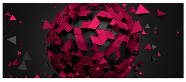 A 3D absztrakció képe (120x50 cm)
