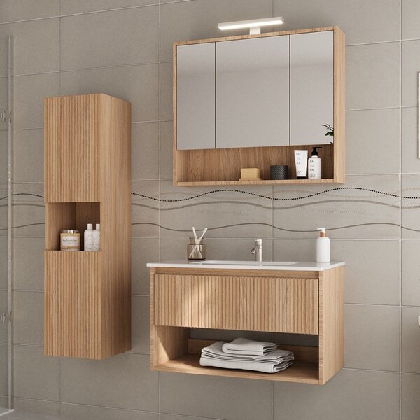 TMP SLIM STRIPE tükrös szekrény - 75 x 65 cm