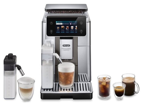 DeLonghi ECAM630.75.TSM PrimaDonna Aromatic titánium tejhabosítóval automata kávéfőző