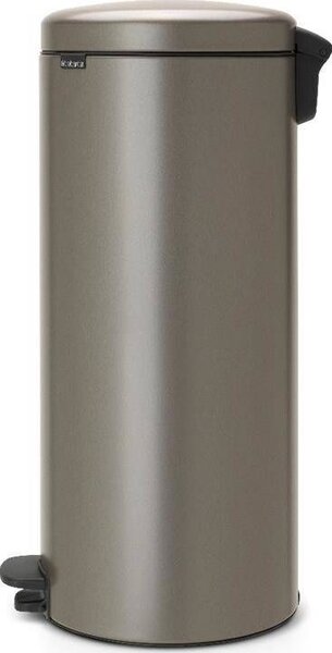 BRABANTIA NewIcon pedálos hulladékgyűjtő szagmentesen záródó Soft-Close fedél műanyag tartály 30L - G méret acél platinaszürke - 114441