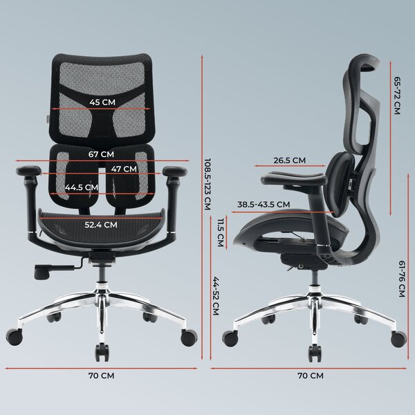 Monroe DORO S100 Mesh gamer szék, fekete