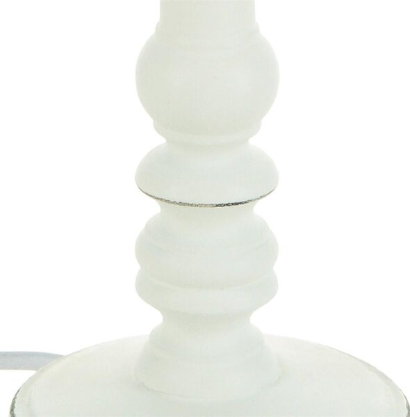 Lámpara De Madera Blanca H.36cm
