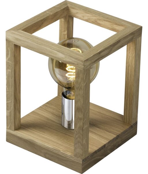 Lampa stołowa Spotlight Lampka nocna brązowa Spotlight Kago drewno dębowe 7158174