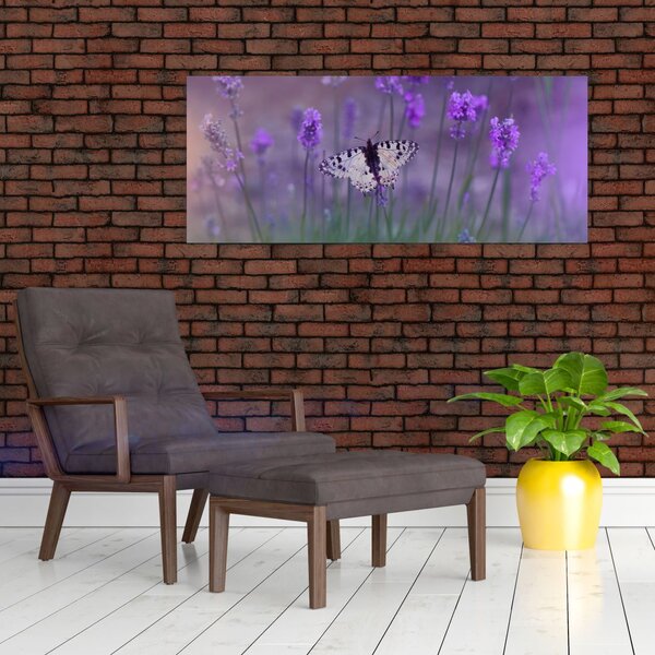 Kép - Pillangó a levendulán (120x50 cm)