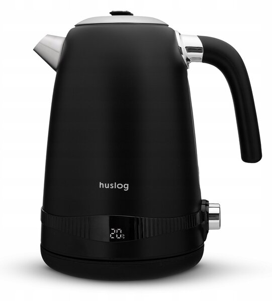 Memflow Huslog retro vízforraló hőmérséklet-szabályozással fekete 1,7L 2200W