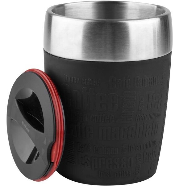 Tefal K3081314 Travel Cup utazóbögre 0,2 liter acélszürke-fekete