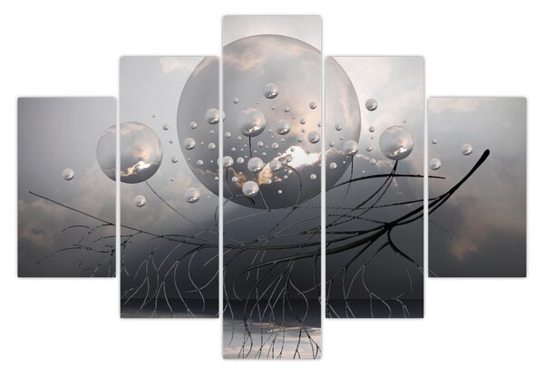 Absztrakt gömbök képe (150x105 cm)
