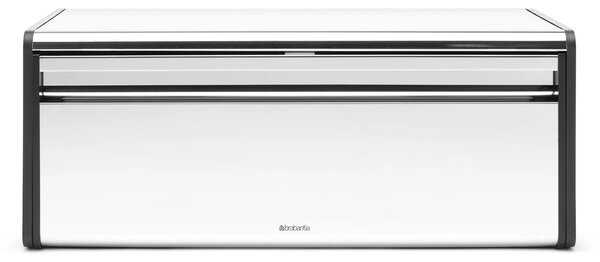 BRABANTIA Fall Front kenyértartó lehajtható ajtóval. mágneses zárral. sík tetővel. szögletes. 465mm széles. r.m. acél. fényes - 236846