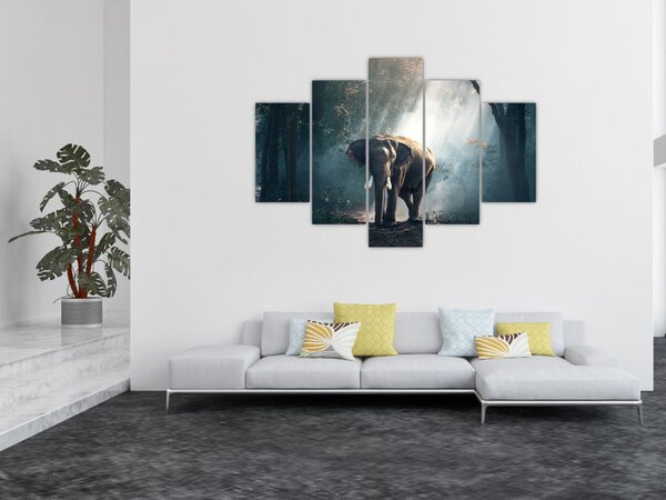 Elefánt a dzsungelben képe (150x105 cm)