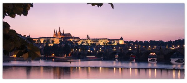 A Prágai vár és a Moldva képe (120x50 cm)