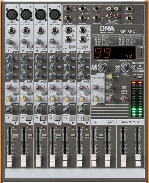 DNA DNA ME-8FX mikser audio 8 kanał USB Bluetooth