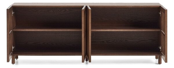 Sötétbarna komód diófa dekorral 181x71,5x42,5 cm Beyla – Kave Home